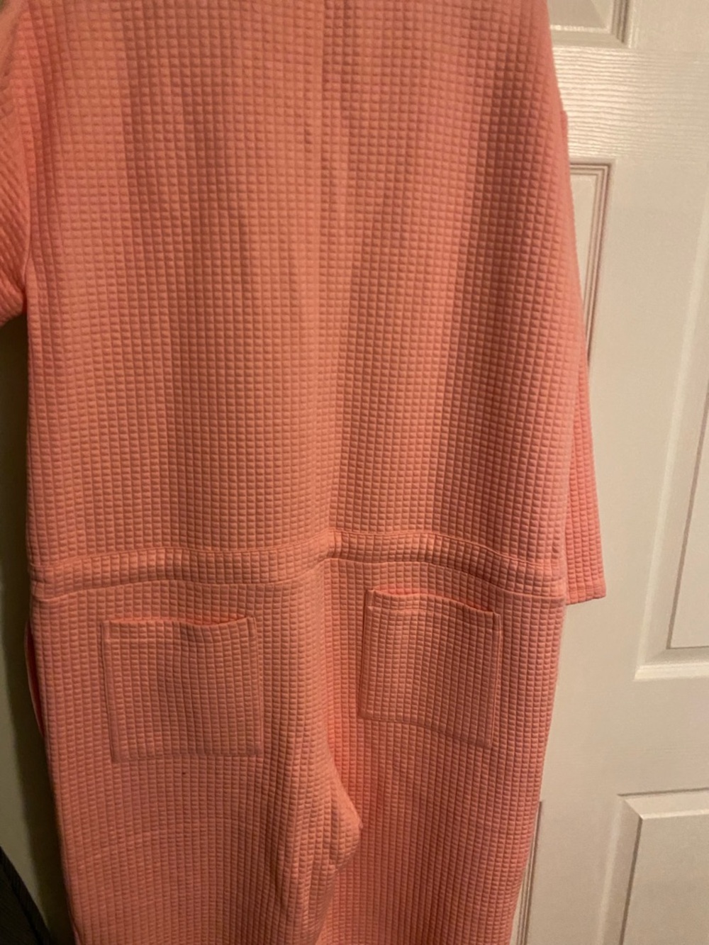 Peach Waffle-Knit Jumpsuit Romper - Picture 5 of 5